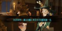 哈利波特魔法觉醒斯芬克司谜题答案一览